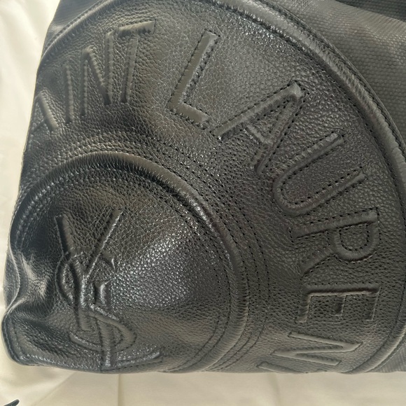 Saint Laurent Black Embossed Tote - Picture 1 of 16